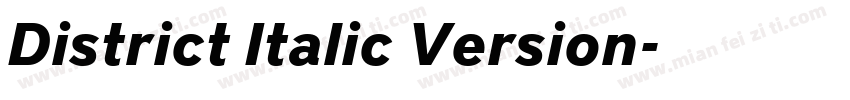 District Italic Version字体转换